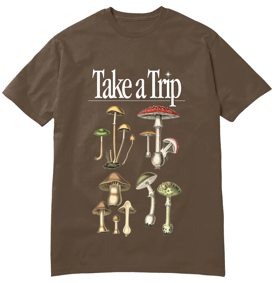 Take A Trip T-Shirt Brown